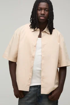 boohooMAN Chemise Oversize À Manches Courtes Imprimé Pomme<Homme Chemises Grande Taille|Chemises