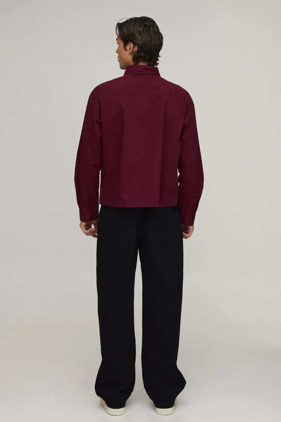 Chemise Oversize À Manches Longues Coupe Ample & Cravate