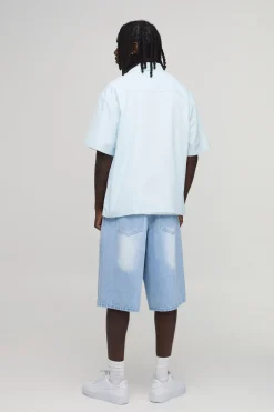 Chemise Oversize À Motif Floral Avec Poche En Mélange De Lin