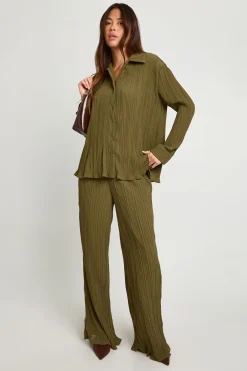 Chemise oversize plissée