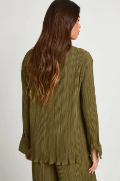 Chemise oversize plissée