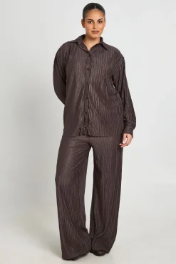Chemise Oversize Plissée Grande Taille