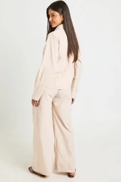 boohoo Chemise Oversize Rayée En Popeline De Coton<Femme Tops