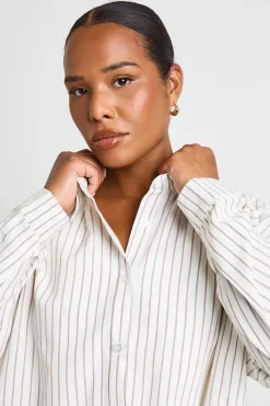 Chemise Oversize Rayée Grande Taille