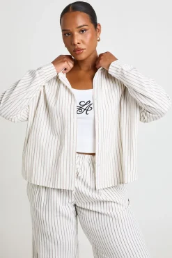 Chemise Oversize Rayée Grande Taille