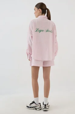 Chemise Oversize À Rayures Brodées Dsgn Studio