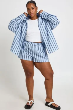 Chemise Oversize À Rayures Grande Taille