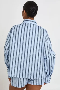 Chemise Oversize À Rayures Grande Taille
