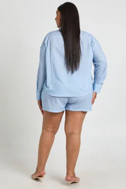 Chemise Oversize À Rayures Grande Taille