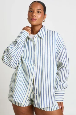 Chemise Oversize À Rayures Plus