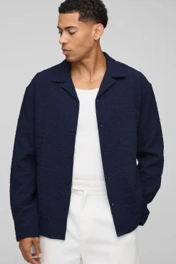 Chemise oversize stretch froissée