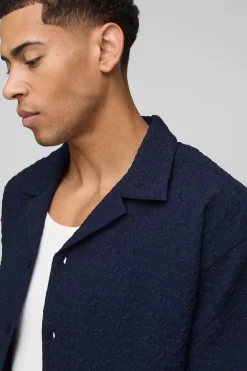 Chemise oversize stretch froissée