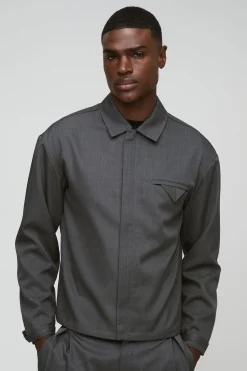 Chemise oversize texturée