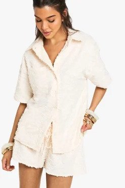 boohoo Chemise oversize texturée<Femme Tops