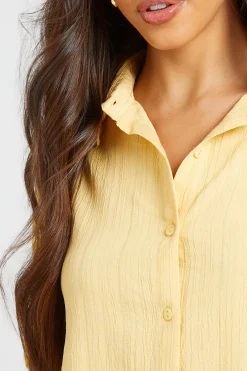 boohoo Chemise Oversize À Texture Froissée<Femme Tops