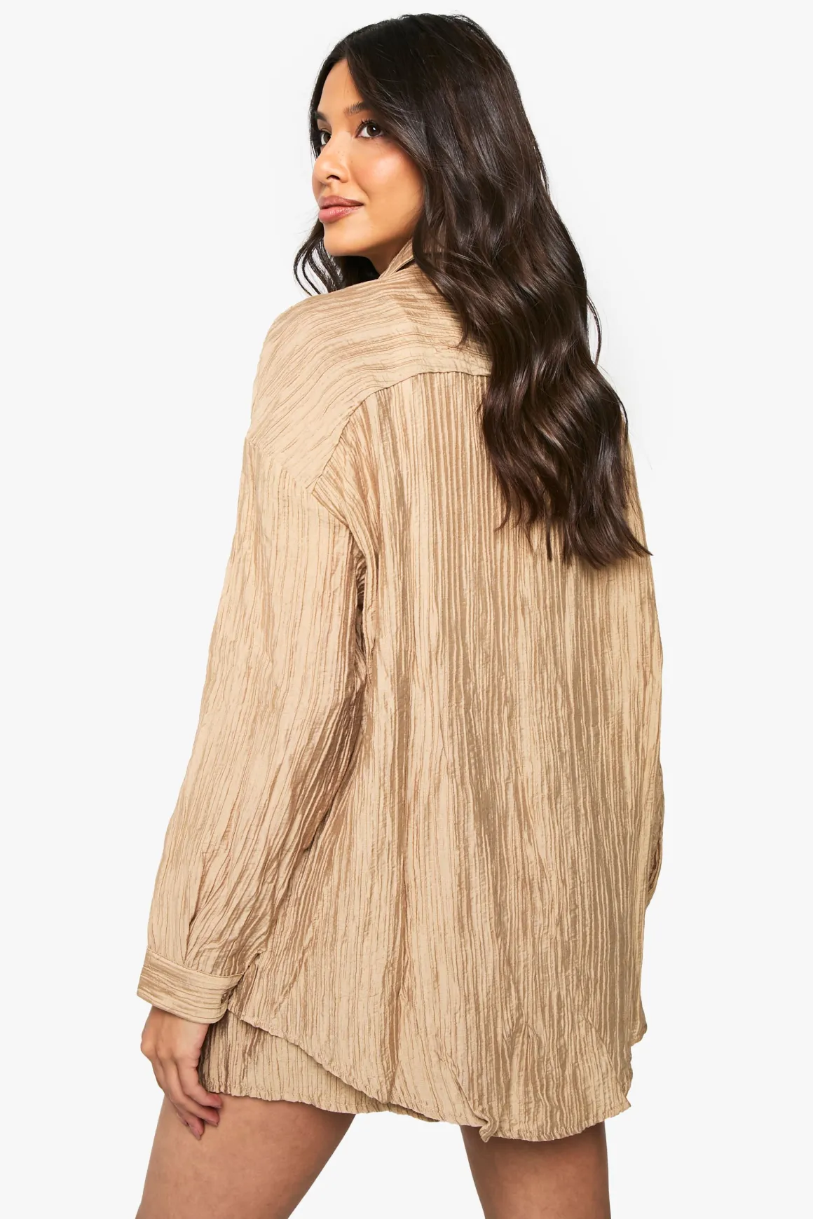 Chemise Oversize Tissée À Effet Froissé