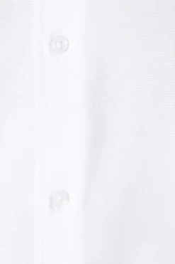 Chemise Oxford Blanche Coupe Ajustée Manches Longues Facile à Repasser