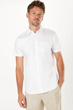 Burton Chemise Oxford Blanche à Manches Courtes<Homme Chemises