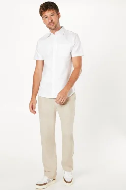 Burton Chemise Oxford Blanche à Manches Courtes<Homme Chemises