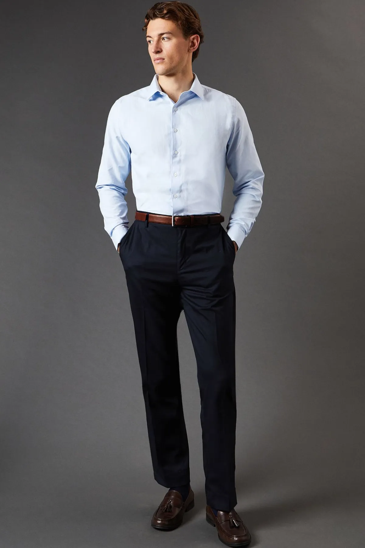 Burton Chemise Oxford Coupe Slim Manches Longues Facile à Repasser<Homme Chemises