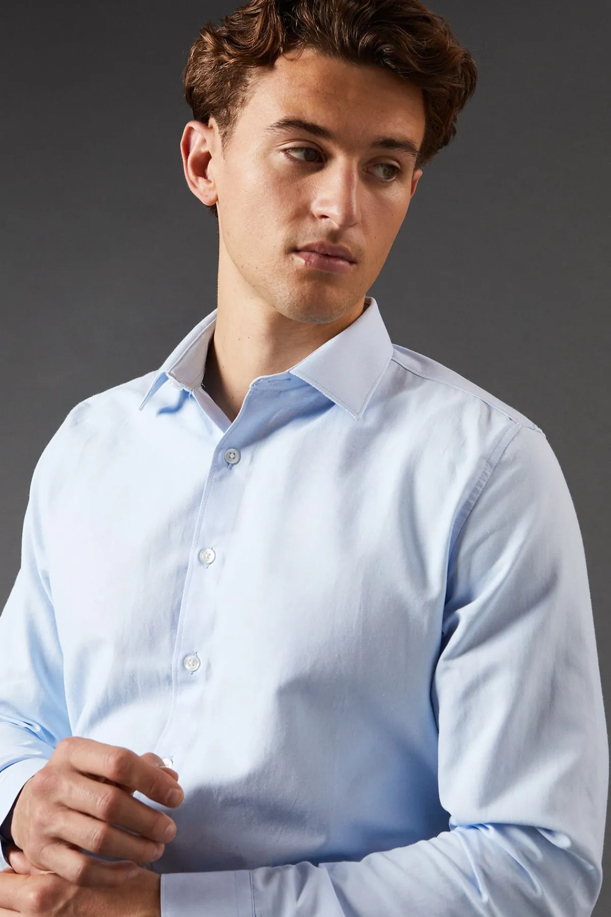 Burton Chemise Oxford Coupe Slim Manches Longues Facile à Repasser<Homme Chemises