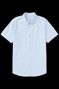 Chemise Oxford Bleu Clair à Manches Courtes