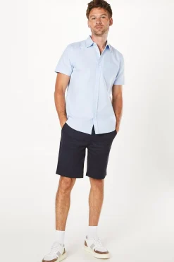 Chemise Oxford Bleu Clair à Manches Courtes
