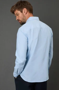 Chemise Oxford Bleu Clair à Manches Longues