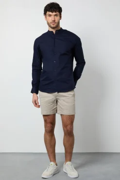 Burton Chemise Oxford Col Grand-père Manches Longues<Homme Chemises