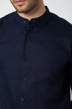Burton Chemise Oxford Col Grand-père Manches Longues<Homme Chemises
