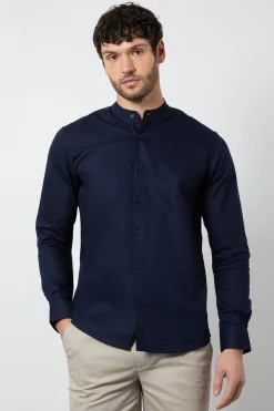 Burton Chemise Oxford Col Grand-père Manches Longues<Homme Chemises