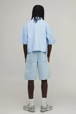 Chemise Oxford Boxy Courte À Manches Mi-longues
