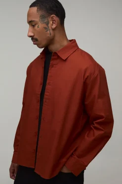 Chemise Oxford Brodée Oversize À Ourlet Arrondi