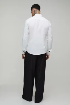 Chemise Oxford Manches Longues Coupe Slim Col Boutonné Tall