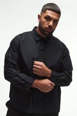 boohooMAN Chemise Oxford e en coupe oversize pour grandes tailles<Homme Chemises Grande Taille|Chemises