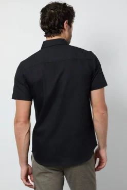 Burton Chemise Oxford Noire à Manches Courtes<Homme Chemises