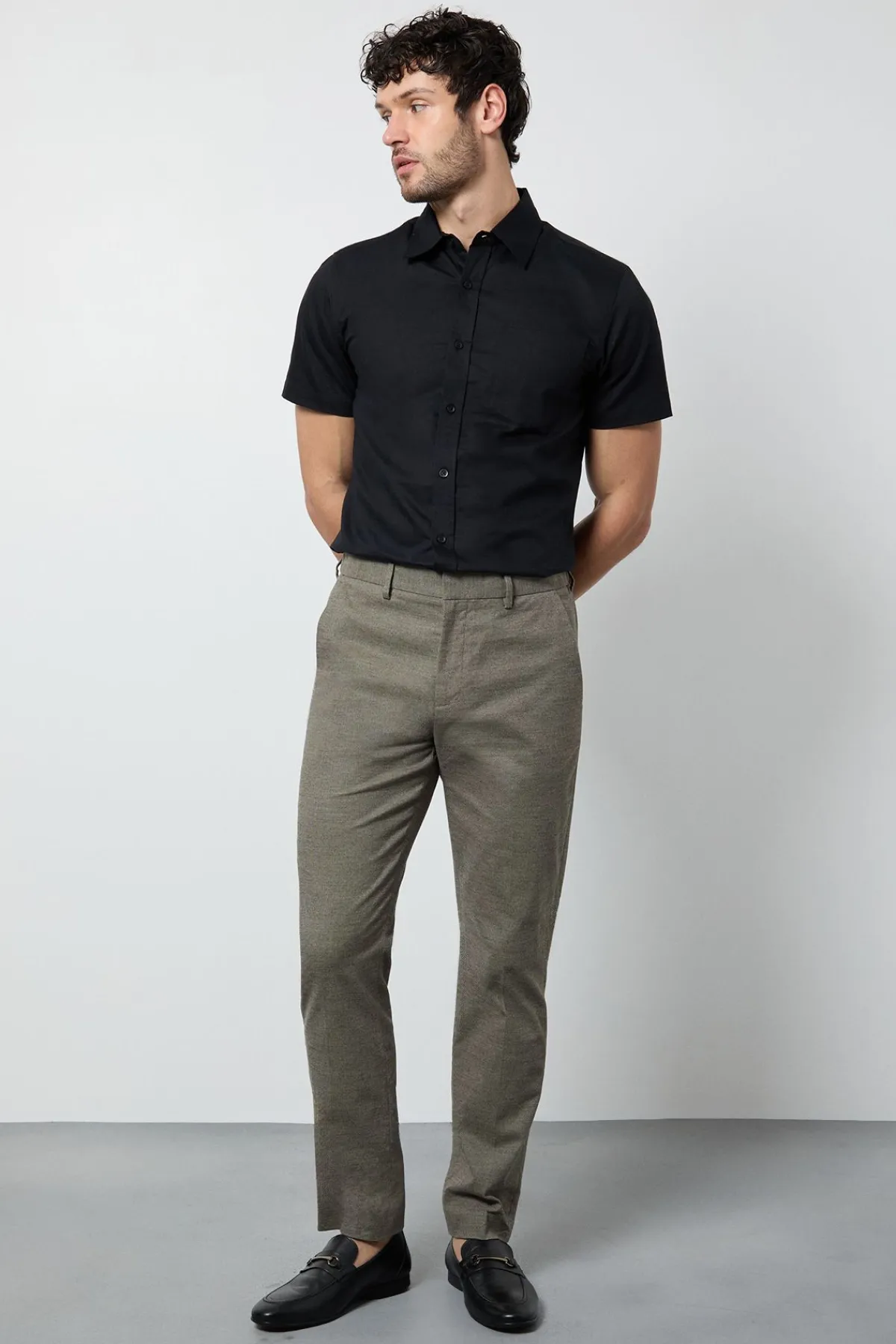 Burton Chemise Oxford Noire à Manches Courtes<Homme Chemises