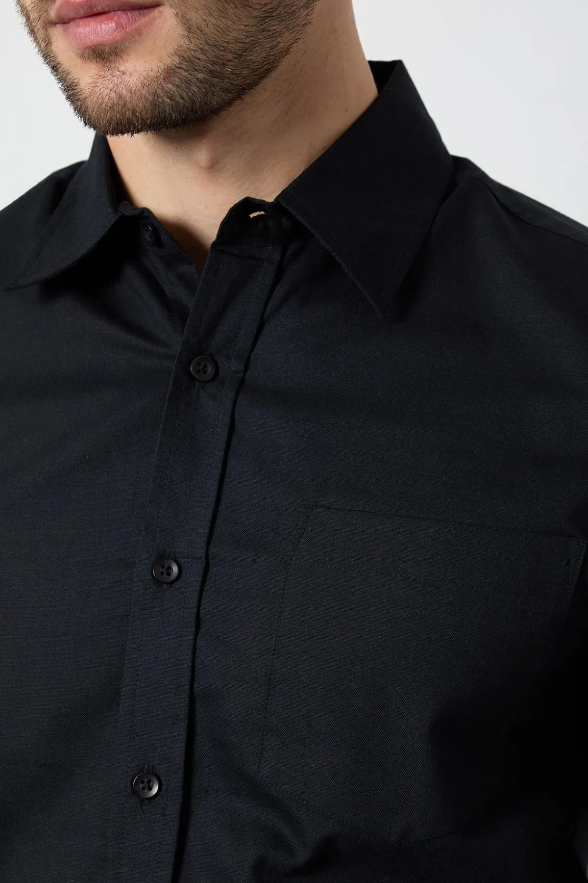 Burton Chemise Oxford Noire à Manches Courtes<Homme Chemises