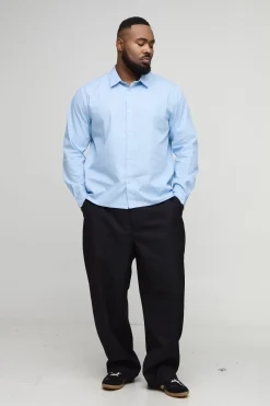 boohooMAN Chemise Oxford Regular Fit Plus en blanc<Homme Chemises Grande Taille|Chemises