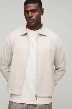 Chemise par-dessus surdimensionnée à texture brossée