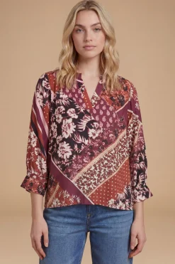 Dorothy Perkins Chemise Patchwork À Enfiler<Femme Looks Chocolat|Tops