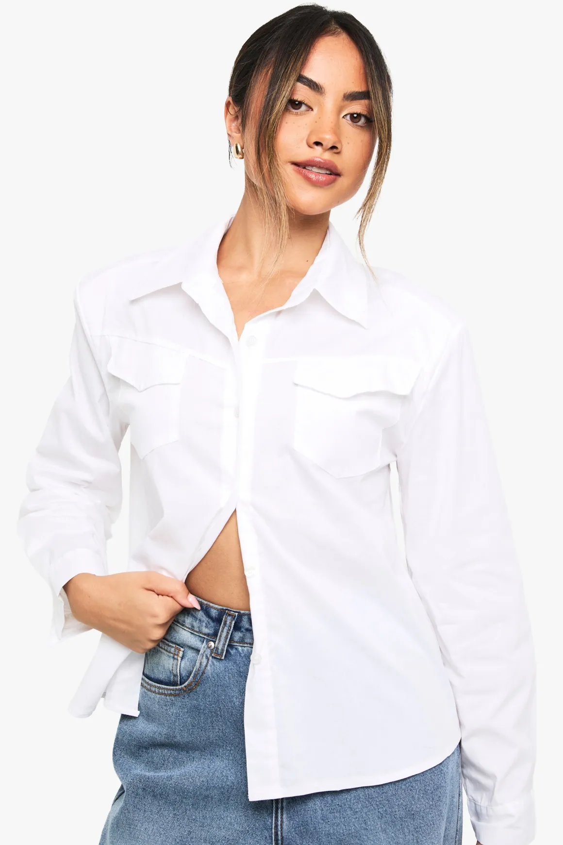 Chemise À Épaulettes De Style Western