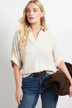 Chemise Petite à Col Tissé et Enfilage par le Haut