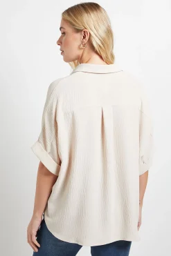 Chemise Petite à Col Tissé et Enfilage par le Haut
