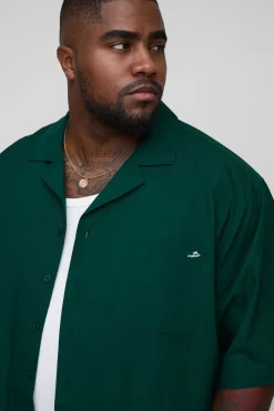 boohooMAN Chemise Plus Boxy Oversize en popeline<Homme Chemises Grande Taille|Chemises