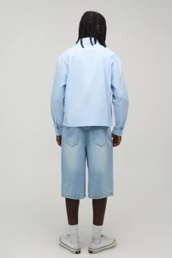 boohooMAN Chemise Popeline Oversize à Patte Asymétrique<Homme Chemises