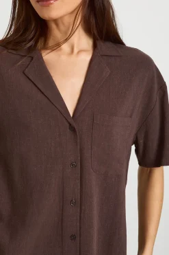 Chemise Premium En Lin À Manches Courtes Coupe Tall