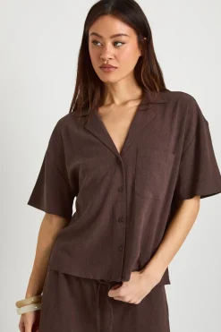 Chemise Premium En Lin À Manches Courtes Coupe Tall