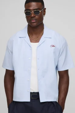 Chemise rayée brodée Saint Tropez surdimensionnée et boxy