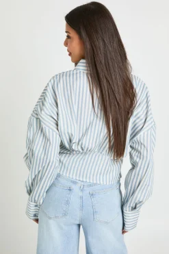boohoo Chemise Rayée Cintrée<Femme Tops